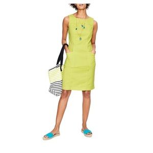 Boden Light‎ Yellow Tamara Stretch Sleeveless Dress